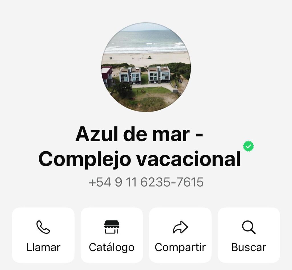 contacto de WhatsApp de azul de mar